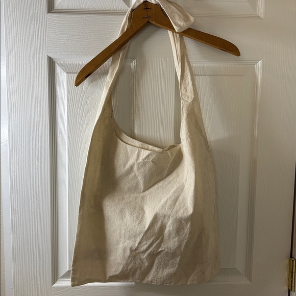 Ashnikko Beige Tote Bag Yoga Tote with Brown Graphic Design Like New - Picture 5 of 8